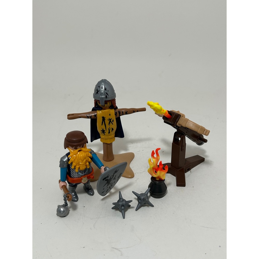 Playmobil Viking Dwarf‎ Knight Warrior with Training Dummy and Ballista Set
